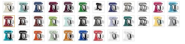 Kitchenaid Stand Mixer Colors Chart